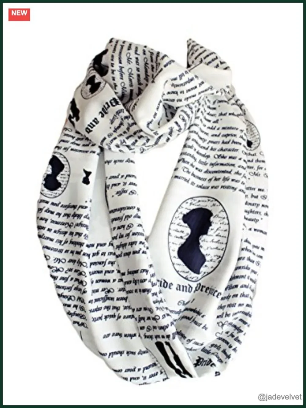 Pride and Prejudice Infinity Scarf Circle Loop Scarf Double Layer